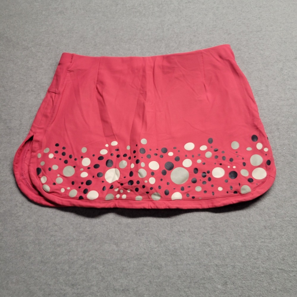 Nike Womens Pink Polka Dot Tennis Skort Built-in Briefs Size Medium Pickleball - Picture 10 of 10
